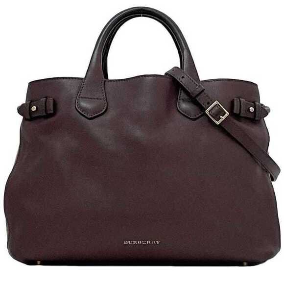 BURBERRY Beige Leather Shoulder Bag - Picture 1 of 11